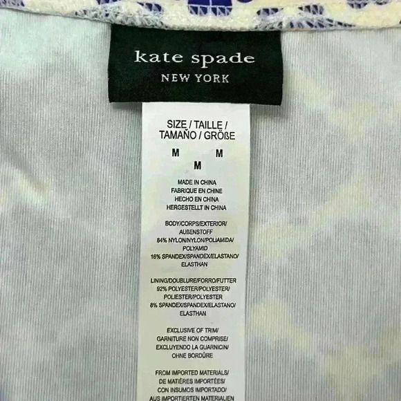 Kate Spade NWT Bikini Set Blueberry Colored Shells on a White Background Size M - Picture 13 of 15